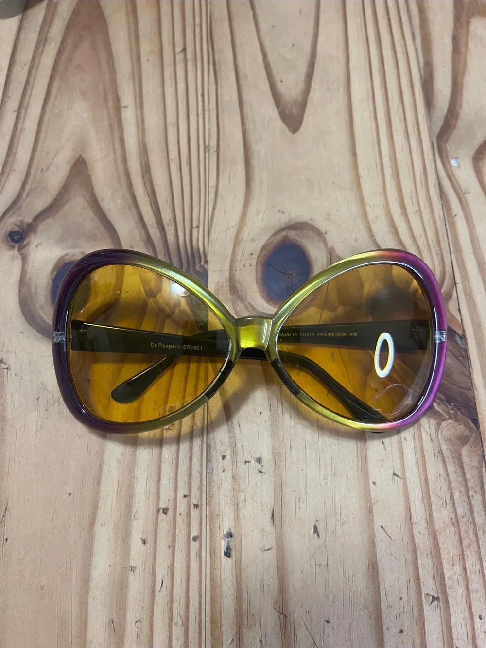 Dr. Peepers Sunglasses Vintage OVERSIZED Bug Eyes MultiColor Jumbo Retro